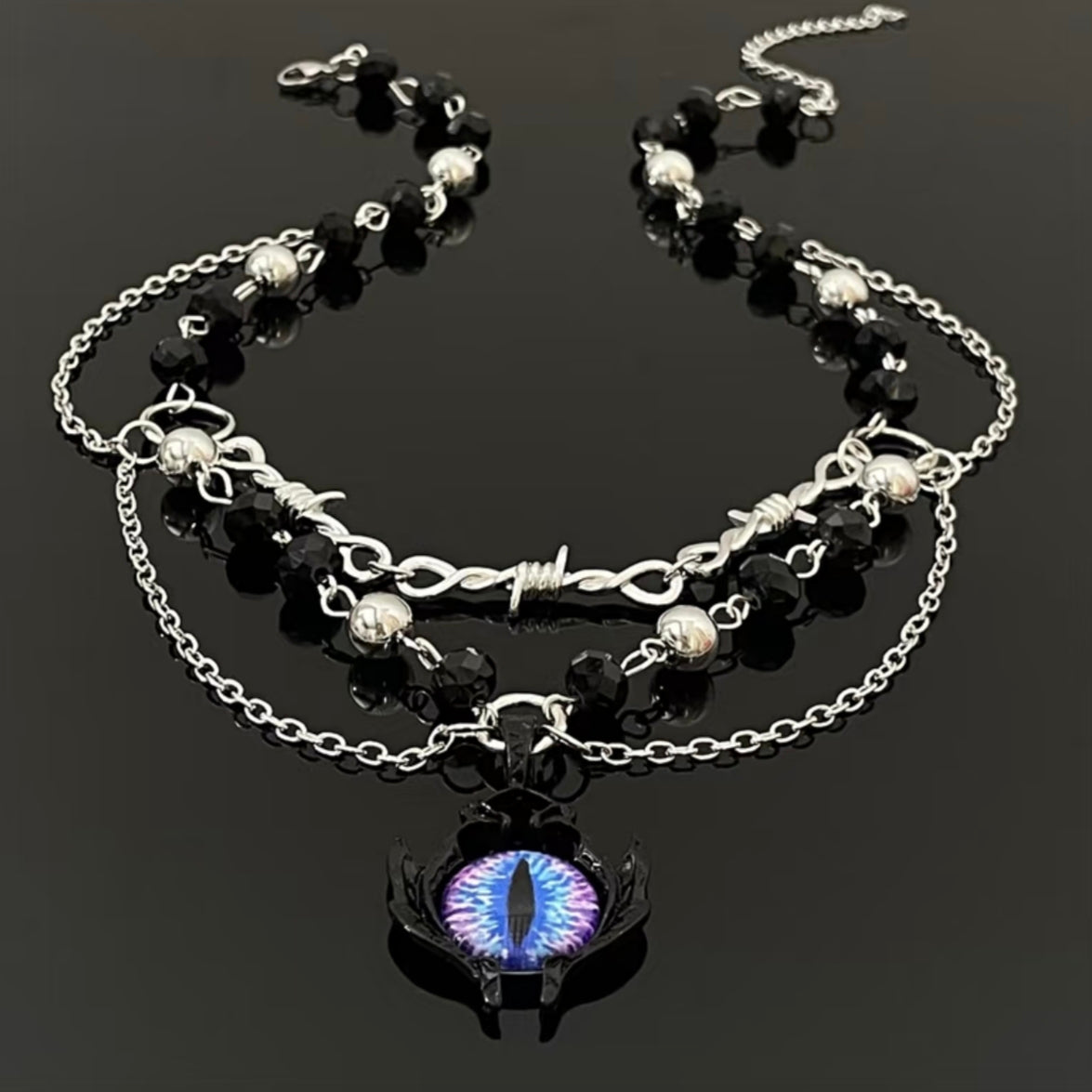 Y2K Demon Eye Choker