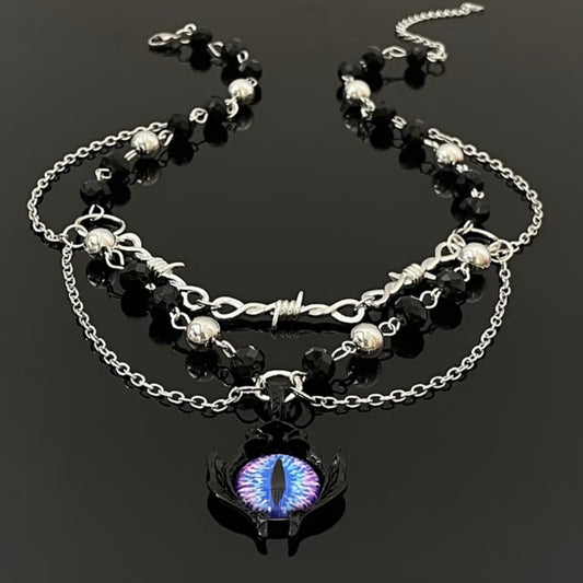 Y2K Demon Eye Choker