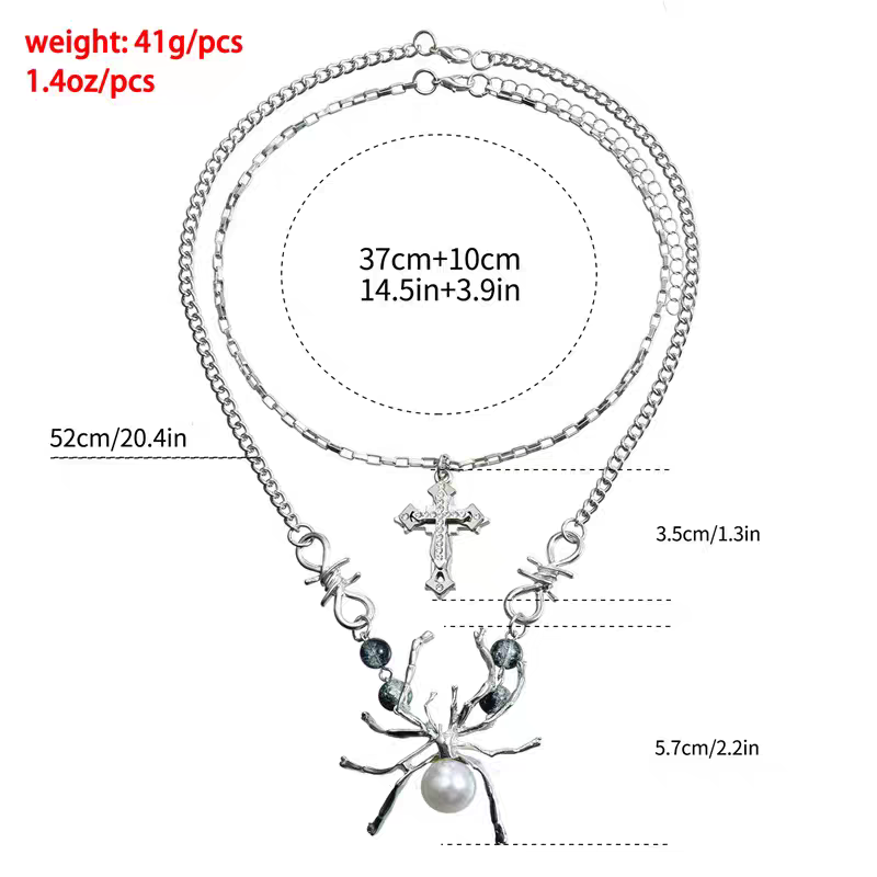 Dark Spider Gothic Necklace