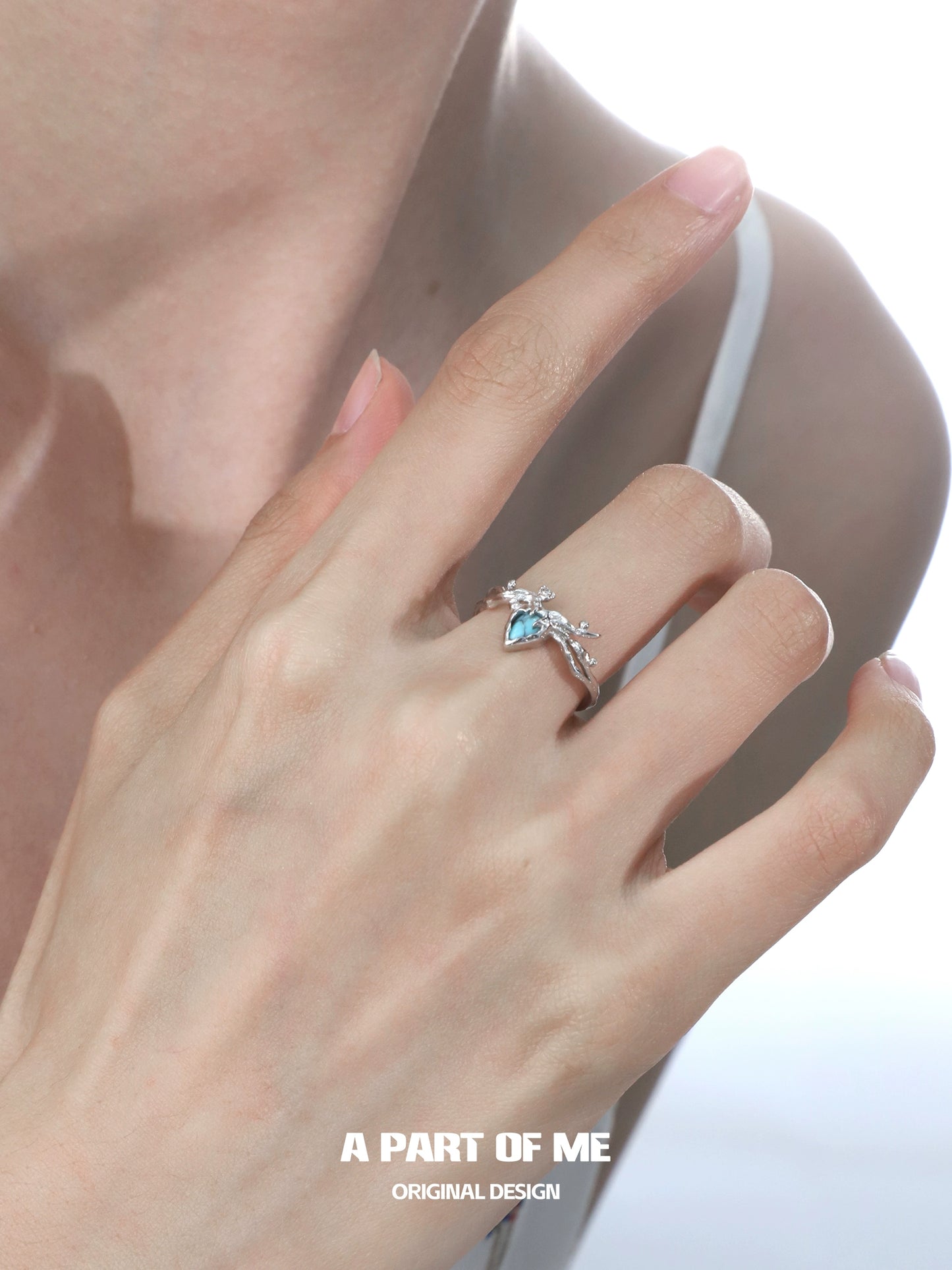 Summer Turquoise Rose Ring