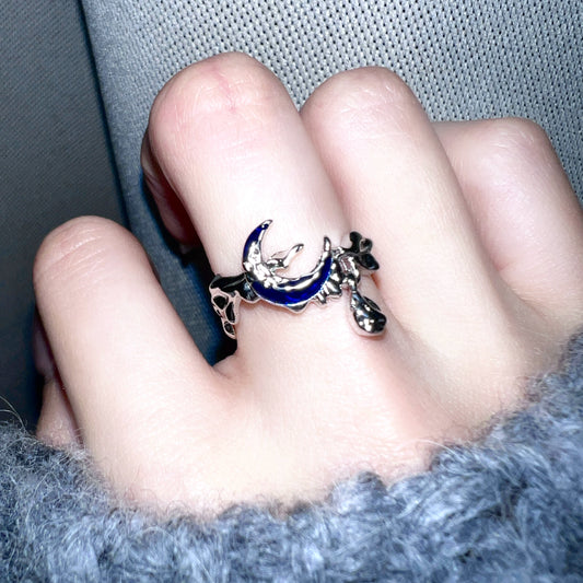 "Moon Clouds" Blue Ring