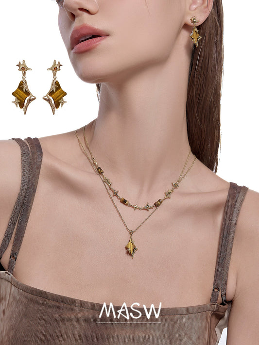 Vintage Starburst Collar Necklace