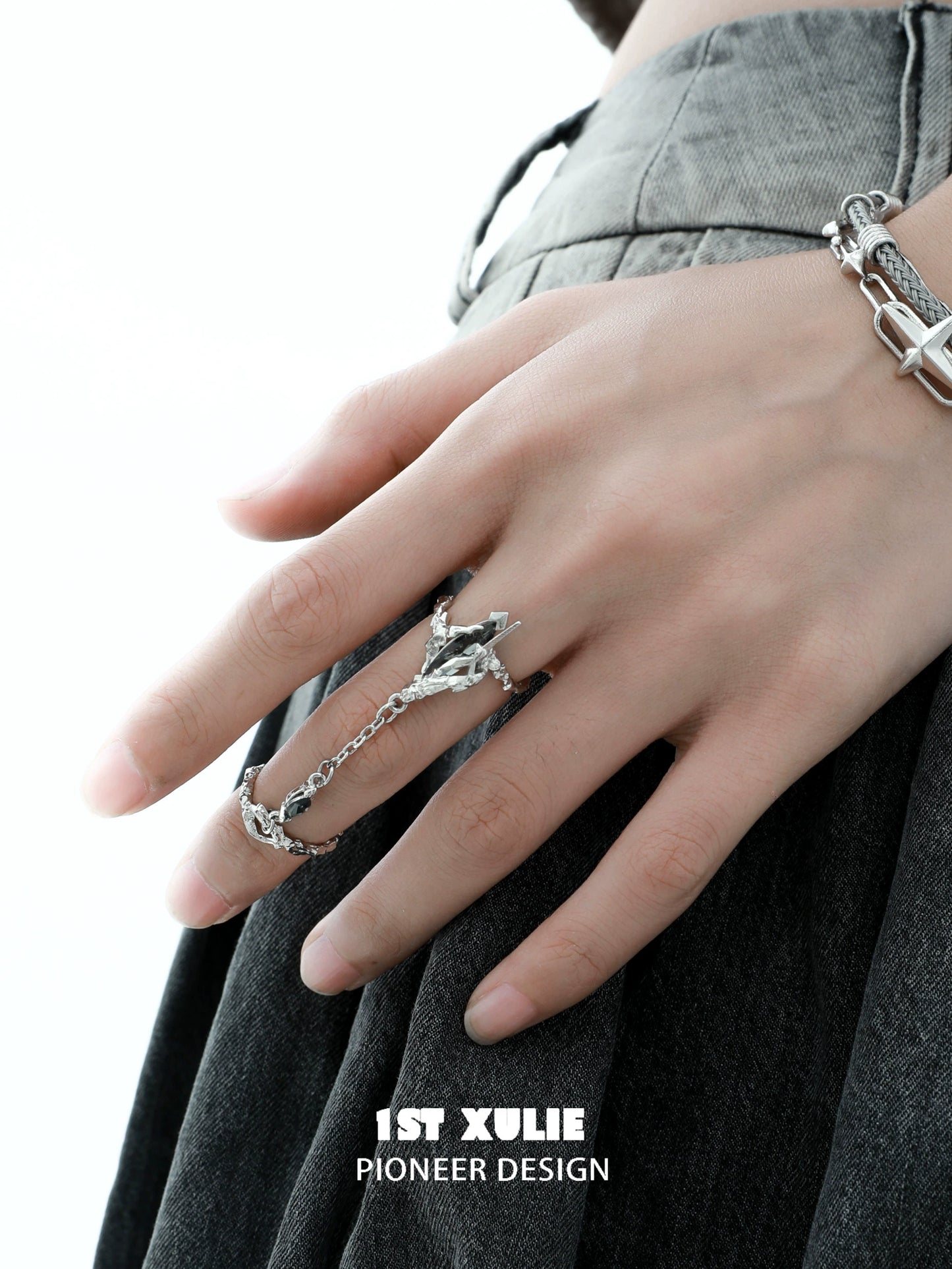 Y2K Punk Dream Core Silver Ring