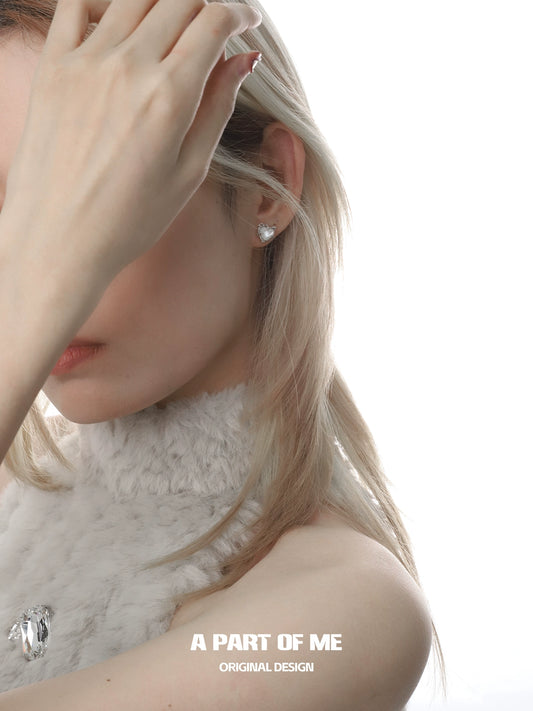 White Butterfly Love Stud Earrings