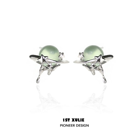 Cosmic Meteorite Glow Stud Earrings