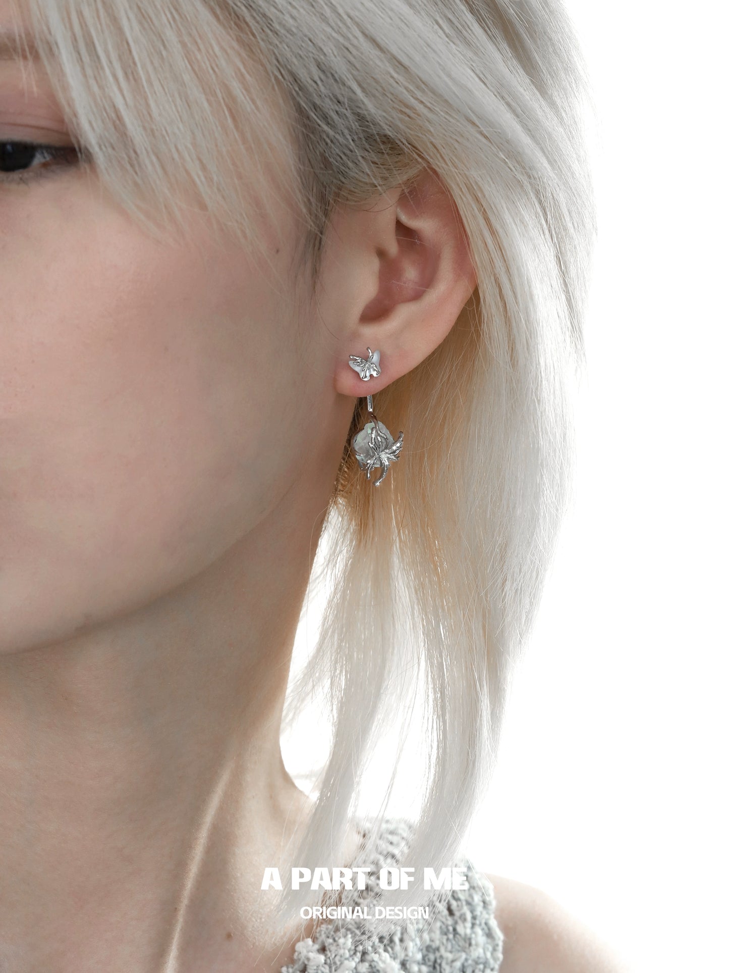 Misty Mint Butterfly Earrings