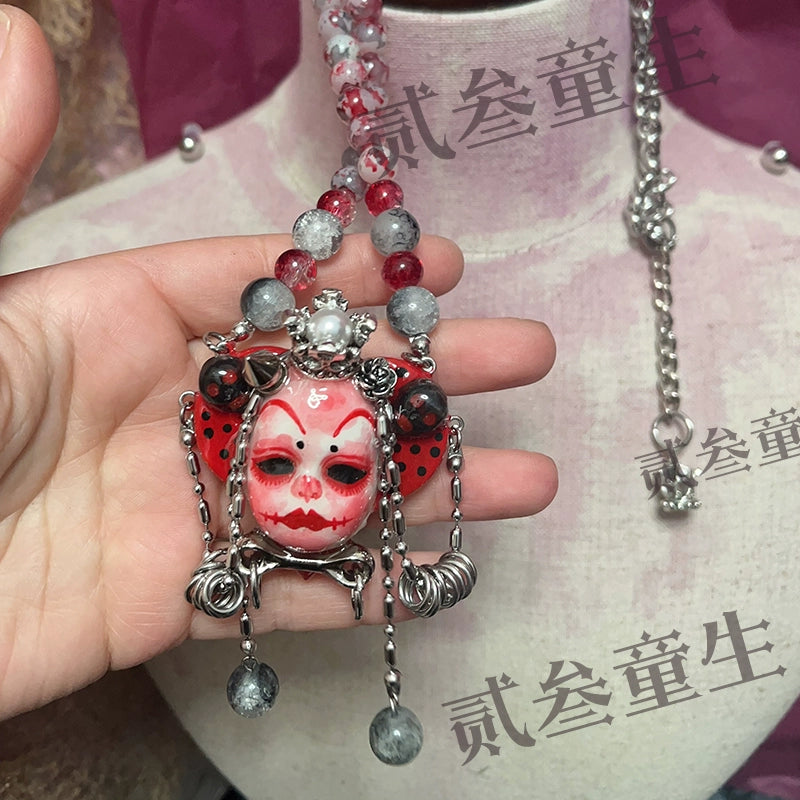 Necklaces-Ersan Tongsheng Original Handmade Heavy Industry Punk Doll Necklace Metal Niche Design Necklace