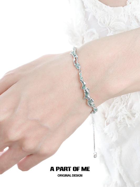 Clear Mint Epoxy Bracelet