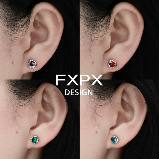 Simple Color Spark Zircon Earrings