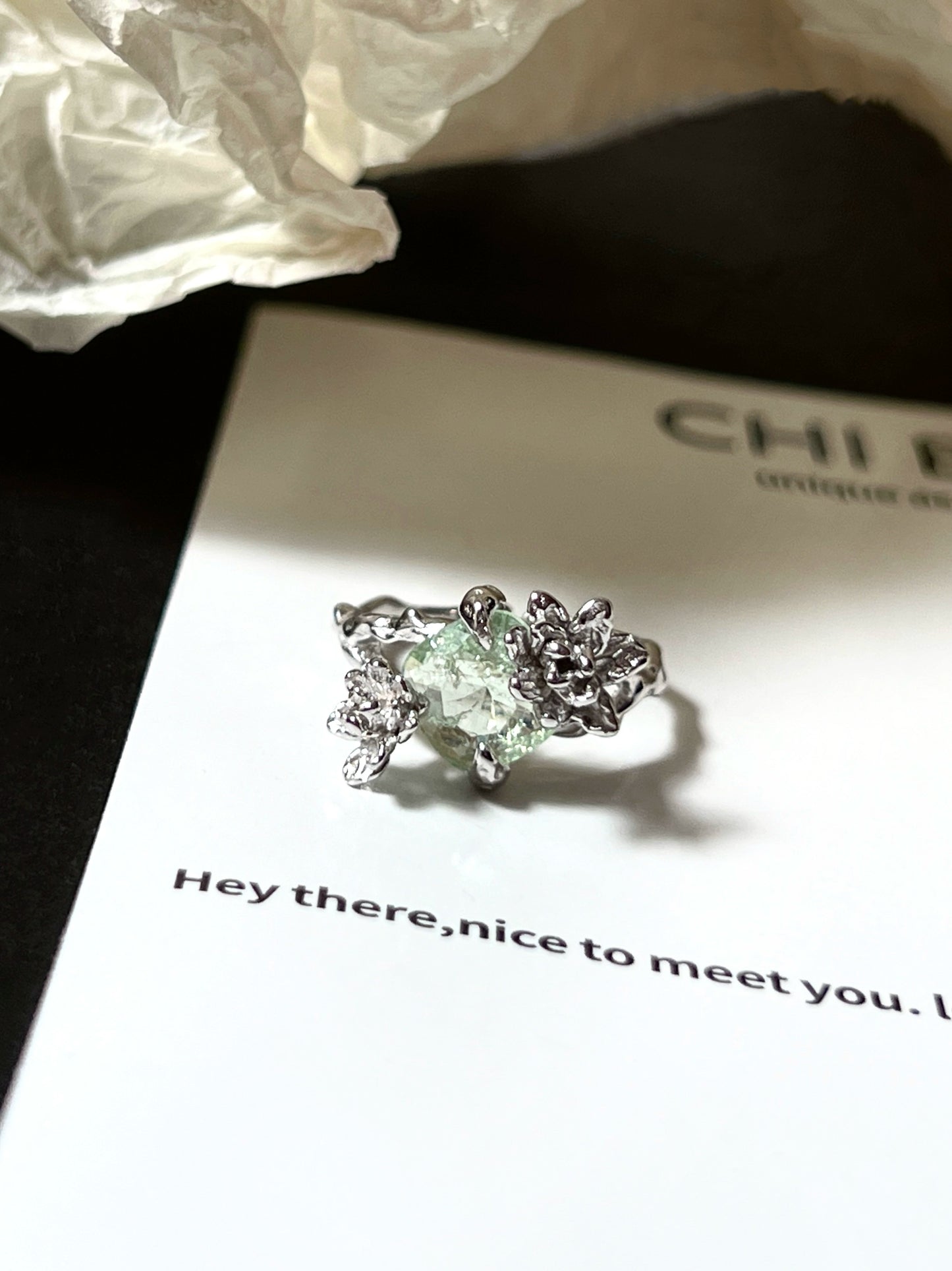 "Rain Jasmine" Wrap Ring