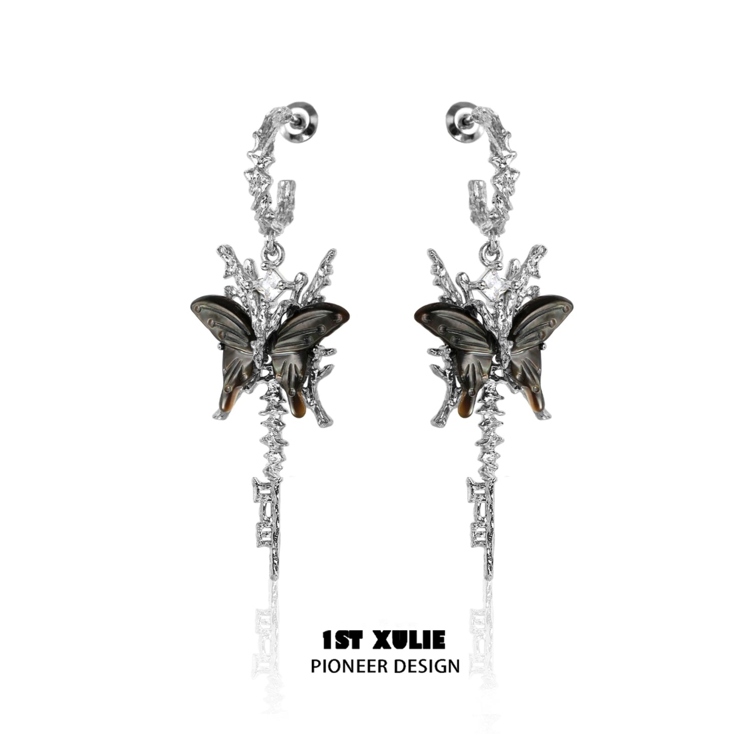 Butterfly Tassel Shell Earrings