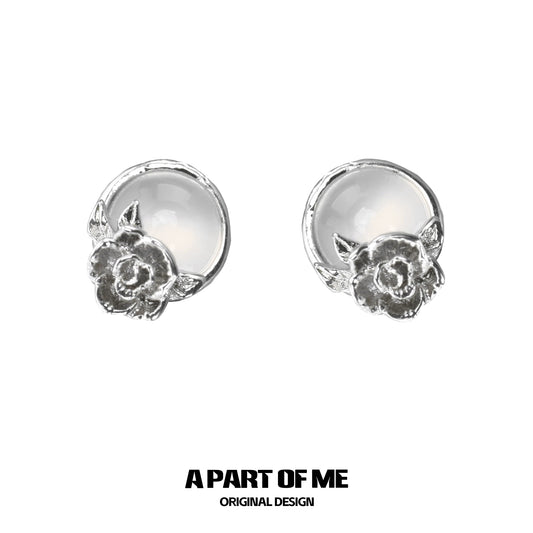 Fragrance Agate Rose Earrings