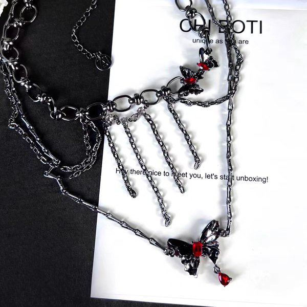"Nightmare Dark Butterfly" Gothic Necklace