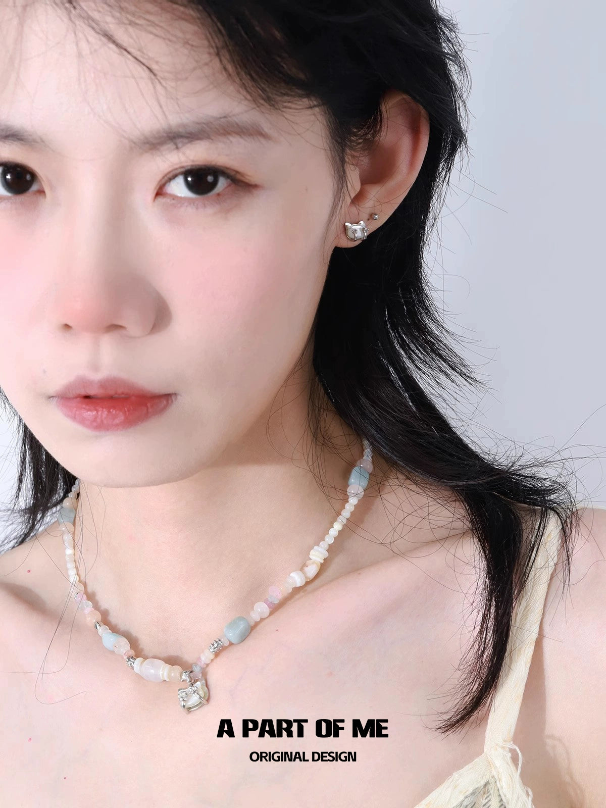 Lively Cat Ear Silver Earrings