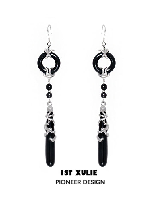 Gothic Nightfall Pendant Earrings