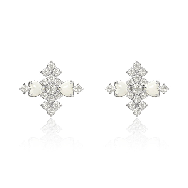 Fritillary Cross Vintage Earrings