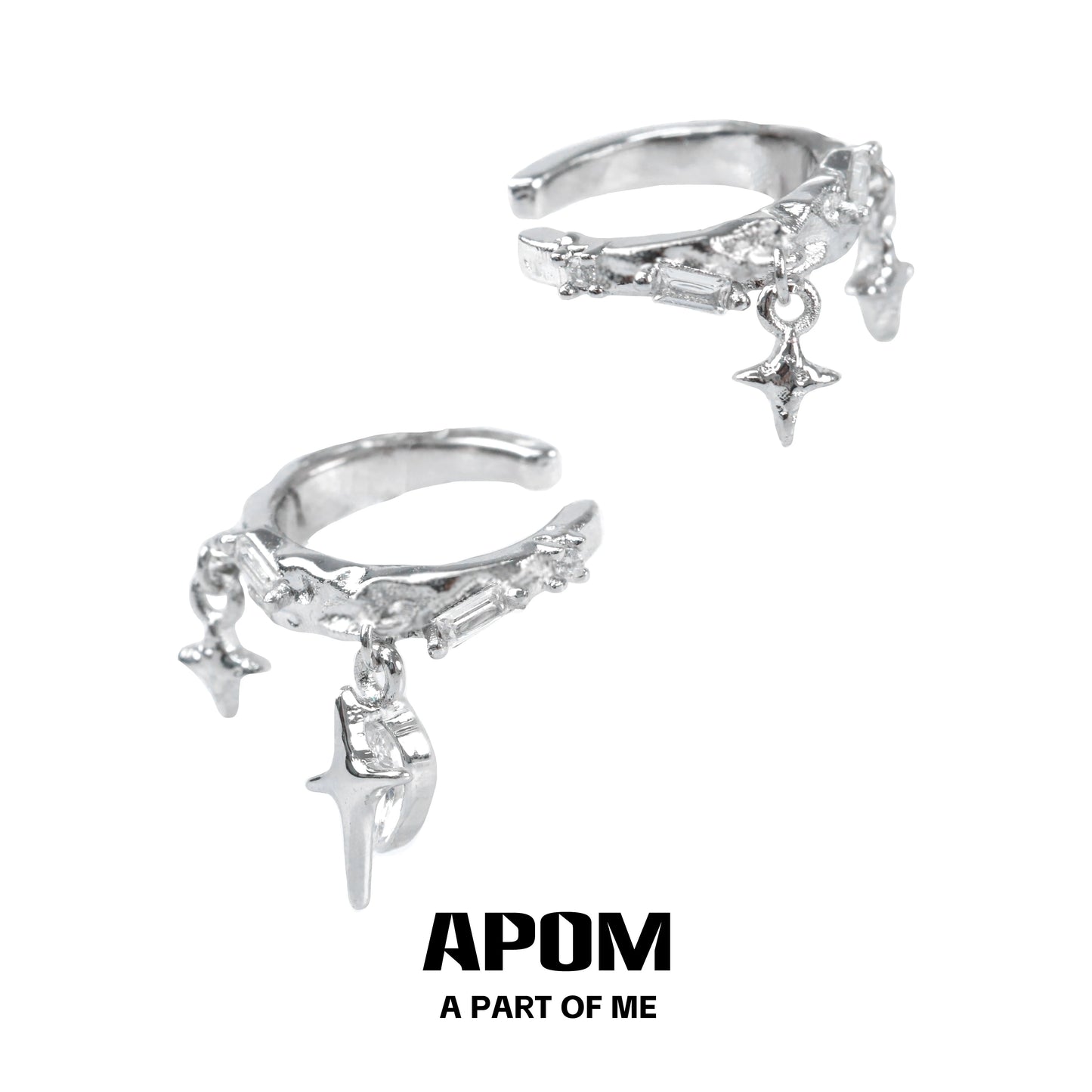 Shining Stars Zircon Ear Clips