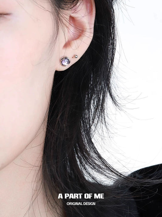 Purple Guardian Stud Earrings