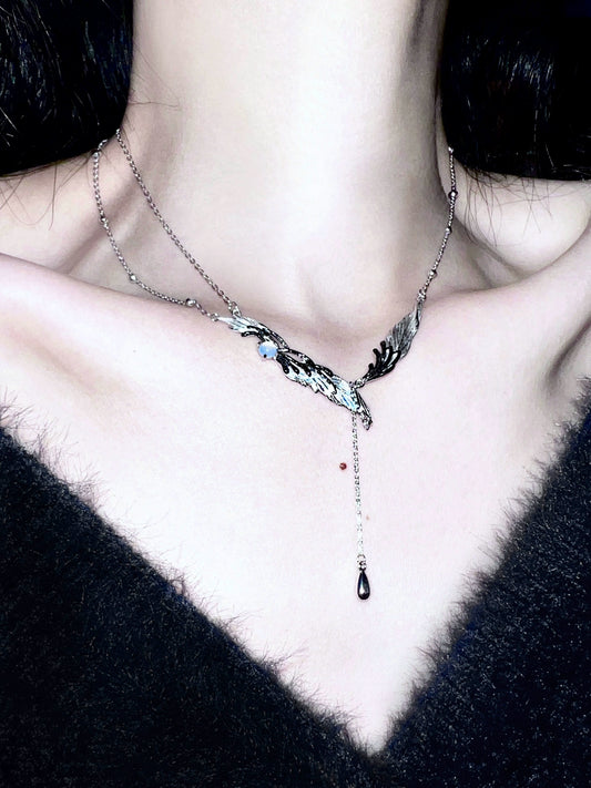 "Night Feather" Gothic Necklace