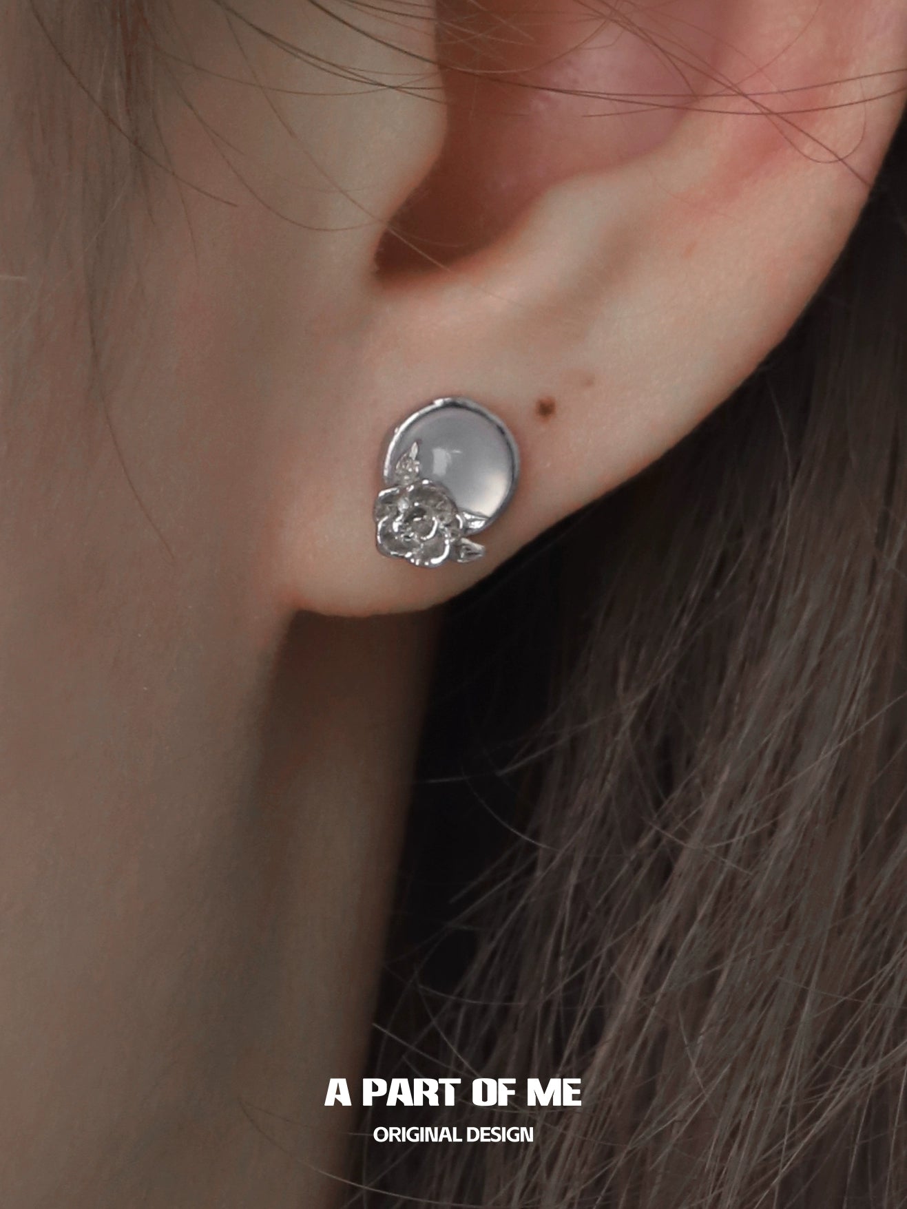 Fragrance Agate Rose Earrings