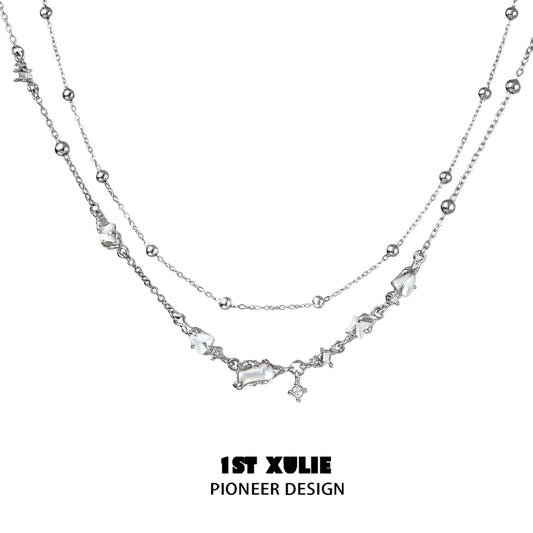 Moonlight Fragment Double Layer Necklace