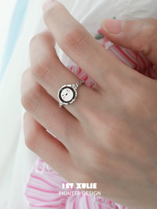 Happy Mood Doll Silver Ring