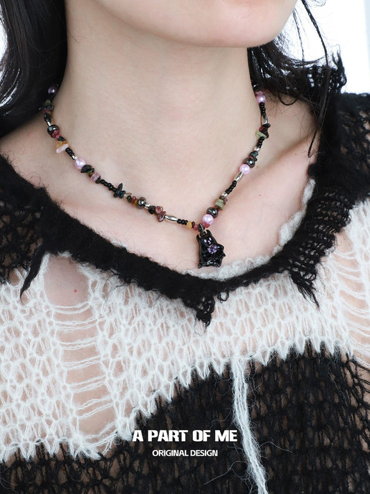 Crystal Ghost Devil Necklace