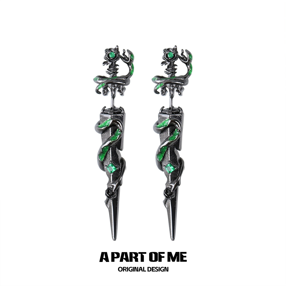 Slytherin Sword Stud Earrings