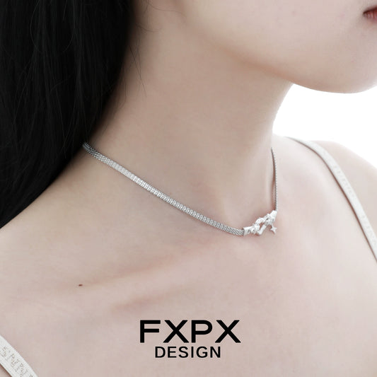 Cool Love Belt Silver Necklace