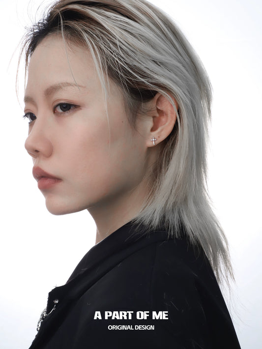 Light of Faith Cross Silver Earrings