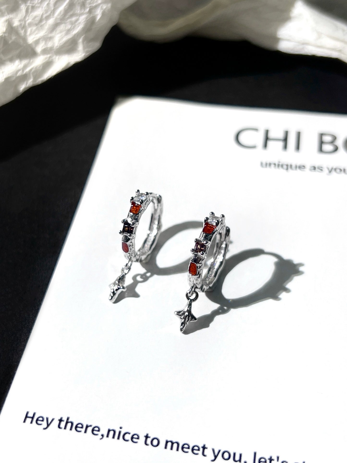 "Chess Girl" Key Earrings