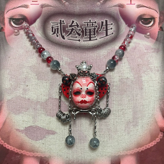 Necklaces-Ersan Tongsheng Original Handmade Heavy Industry Punk Doll Necklace Metal Niche Design Necklace