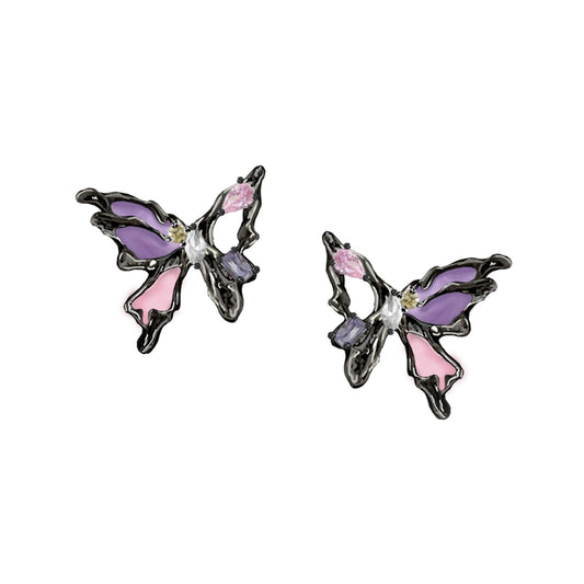 Colorful Butterfly Earrings & Necklace