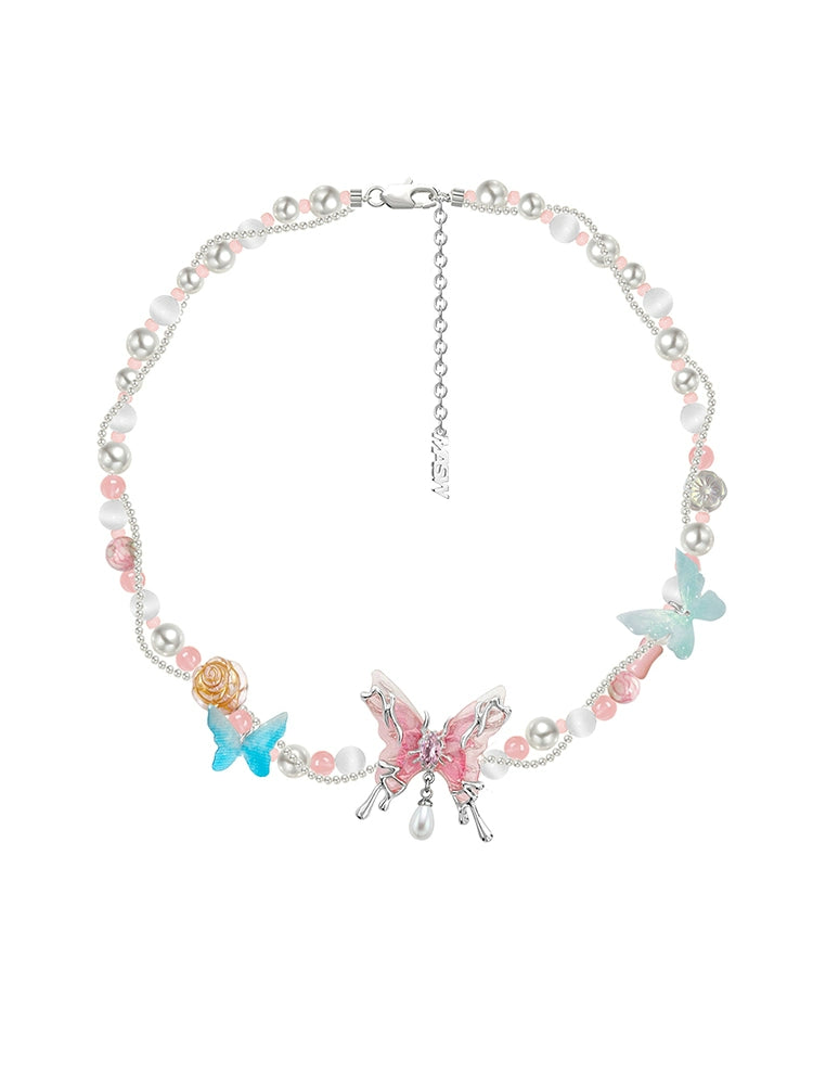 Butterfly Beaded Clavicle Chain