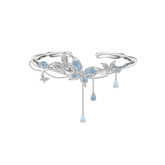 Ice Blue Butterfly Bracelet