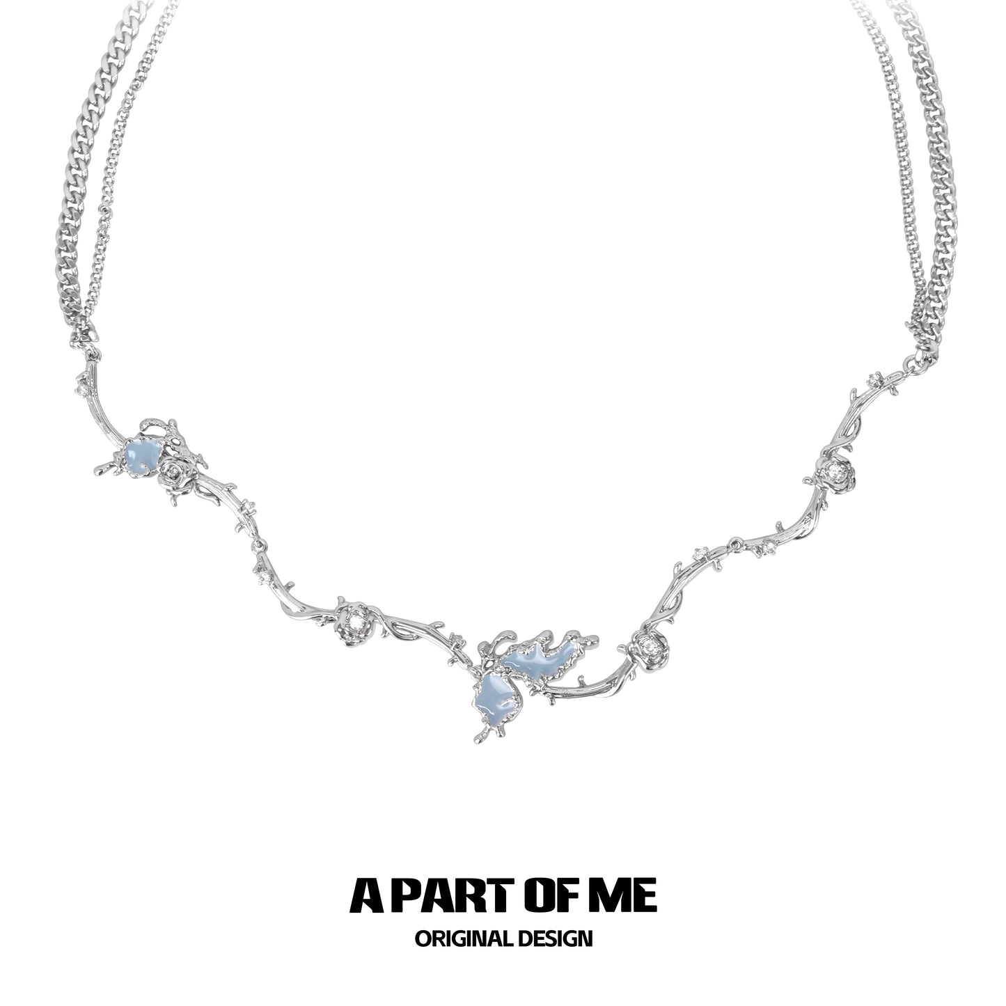 Thorn Rose Butterfly Necklace