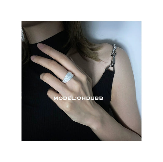 Silver Tin Bandage Ring