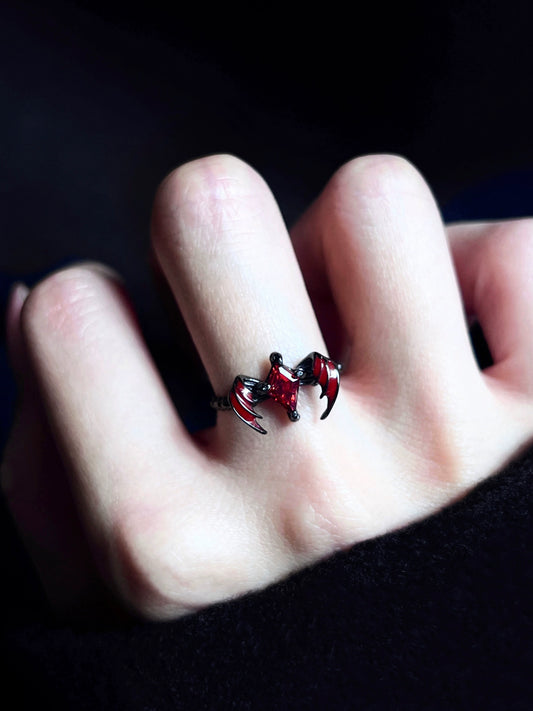 "Dragon Shadow" Red Zircon Ring