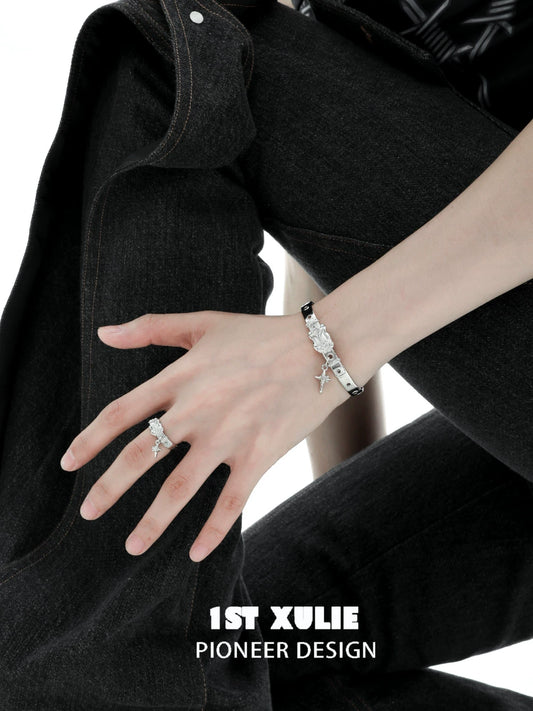 Y2K Belt Design Starlight Silver Bracelet