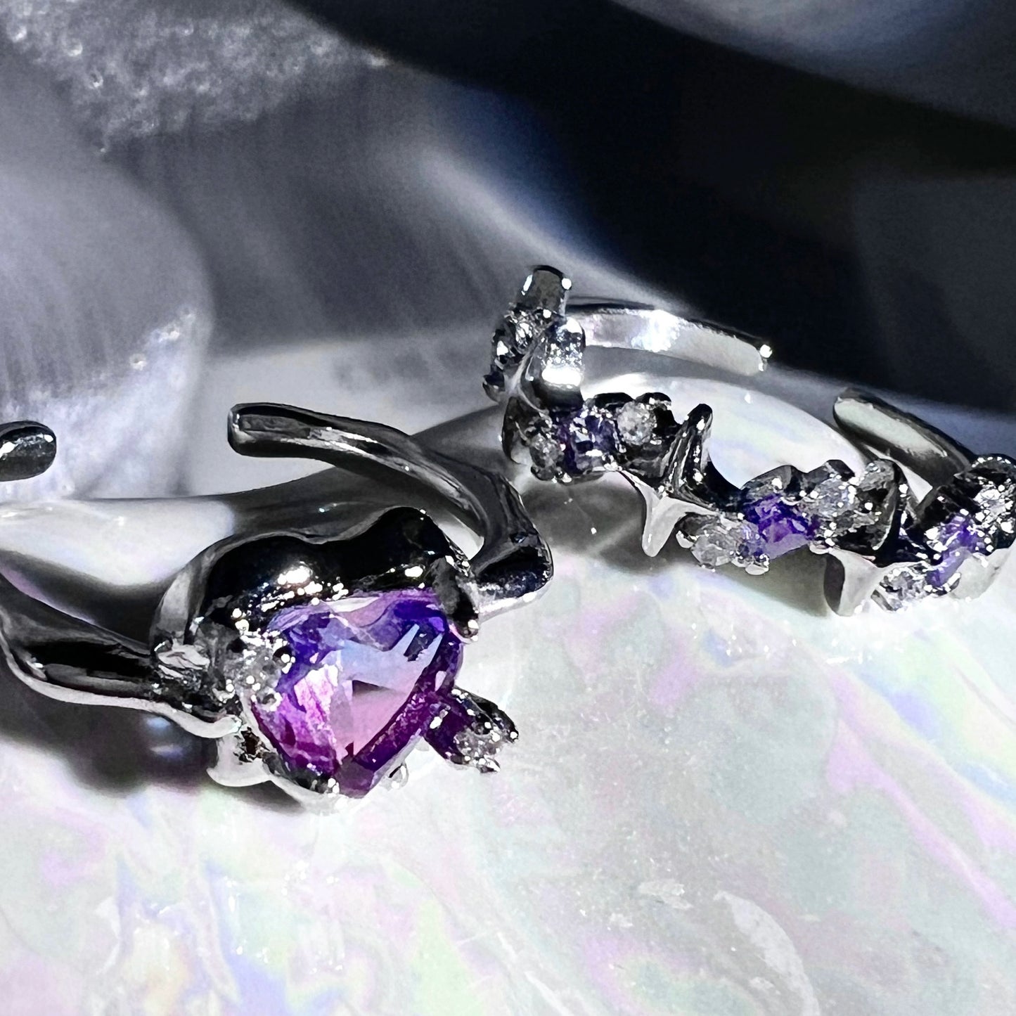 "Fantasy Starry Sky" Purple Ring