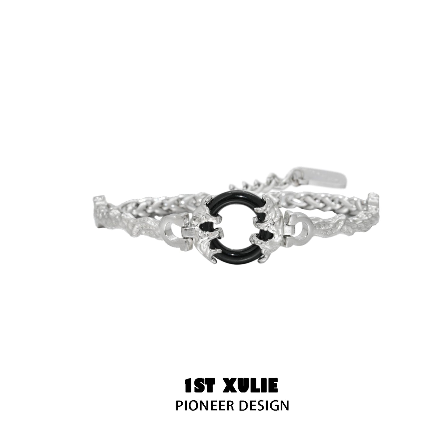 Black & White Titanium Steel Couple Bracelet