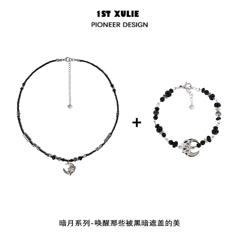 Black Moon Agate Cool Necklace