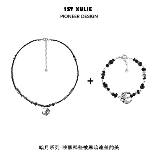 Black Moon Agate Cool Necklace