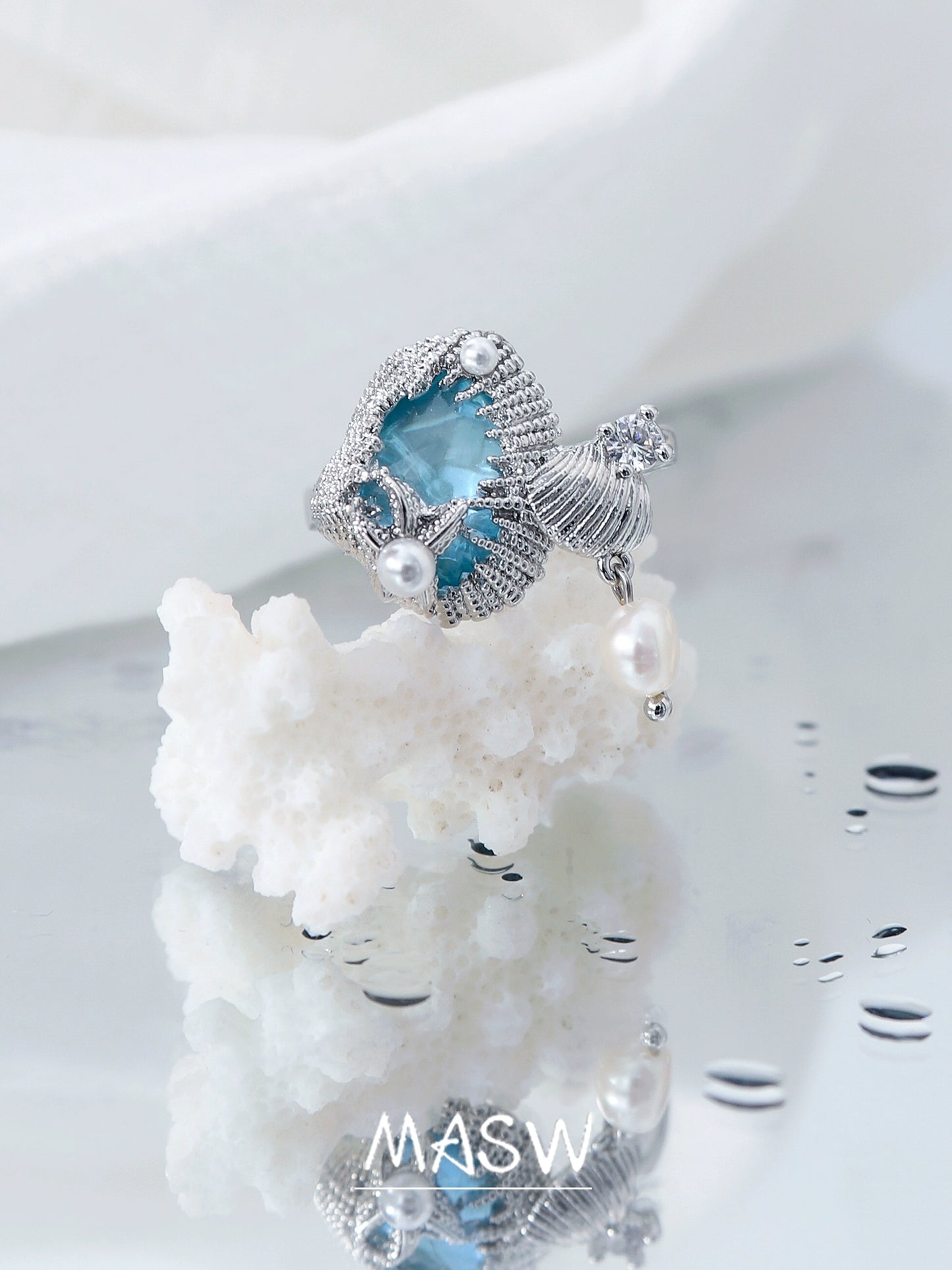 Sea Whisper Shell Ring