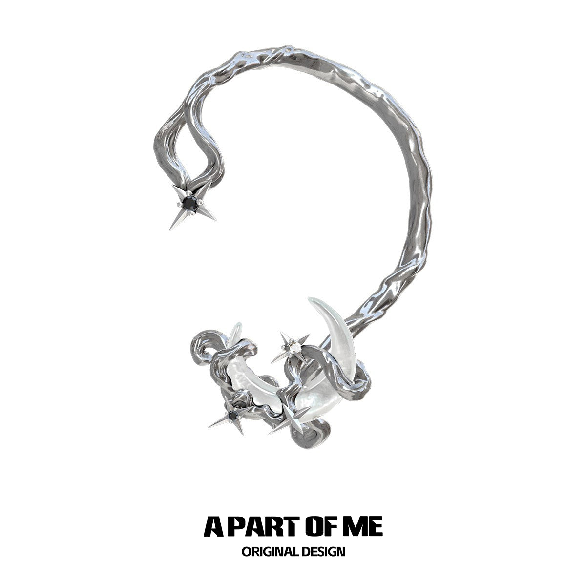 Moon Dream Silver Ear Clip