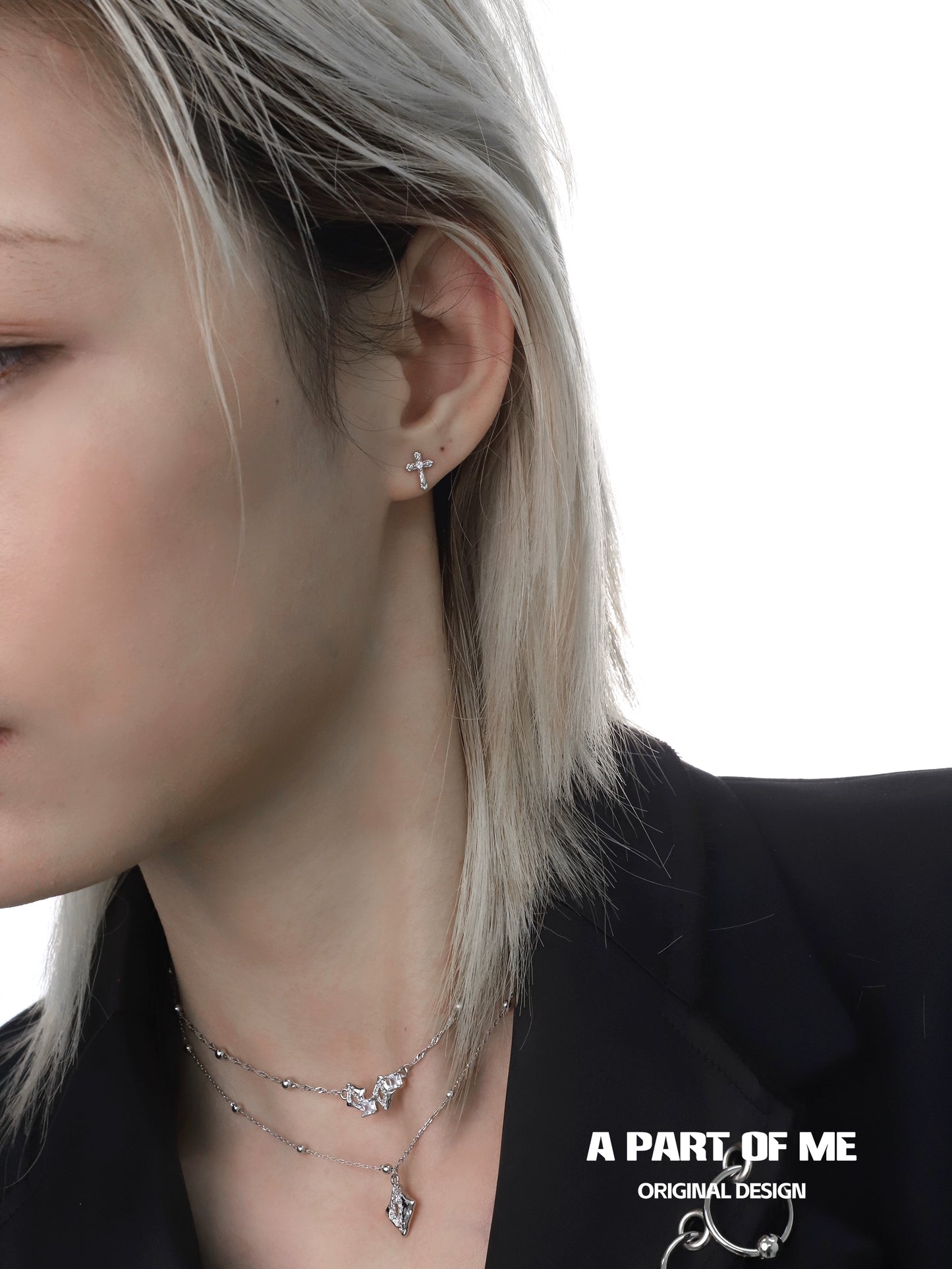 Light of Faith Cross Silver Earrings