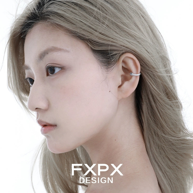 Blue Ice Snake Ear Cuff