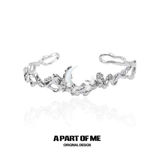 Frosted Moonlight Silver Bracelet