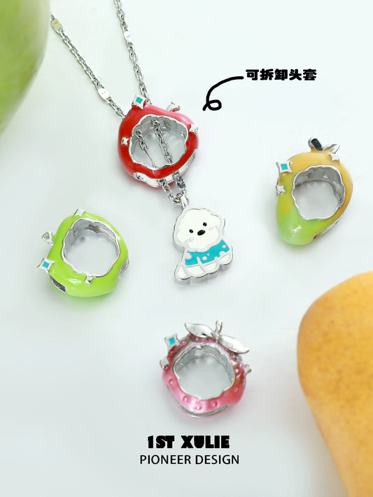 Sweet Fruit Puppy Necklace