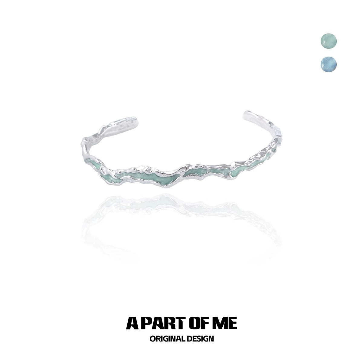 Summer Blue Mint Silver Bracelet
